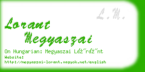 lorant megyaszai business card